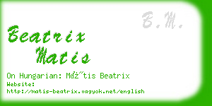 beatrix matis business card